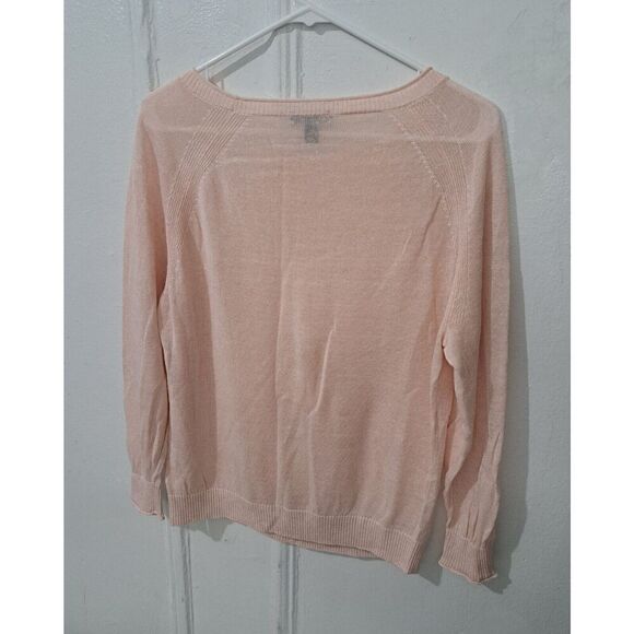 J Crew Womens Small Summer Weight Linen Viscose Sweater Boat Neck Peach - Picture 5 of 9